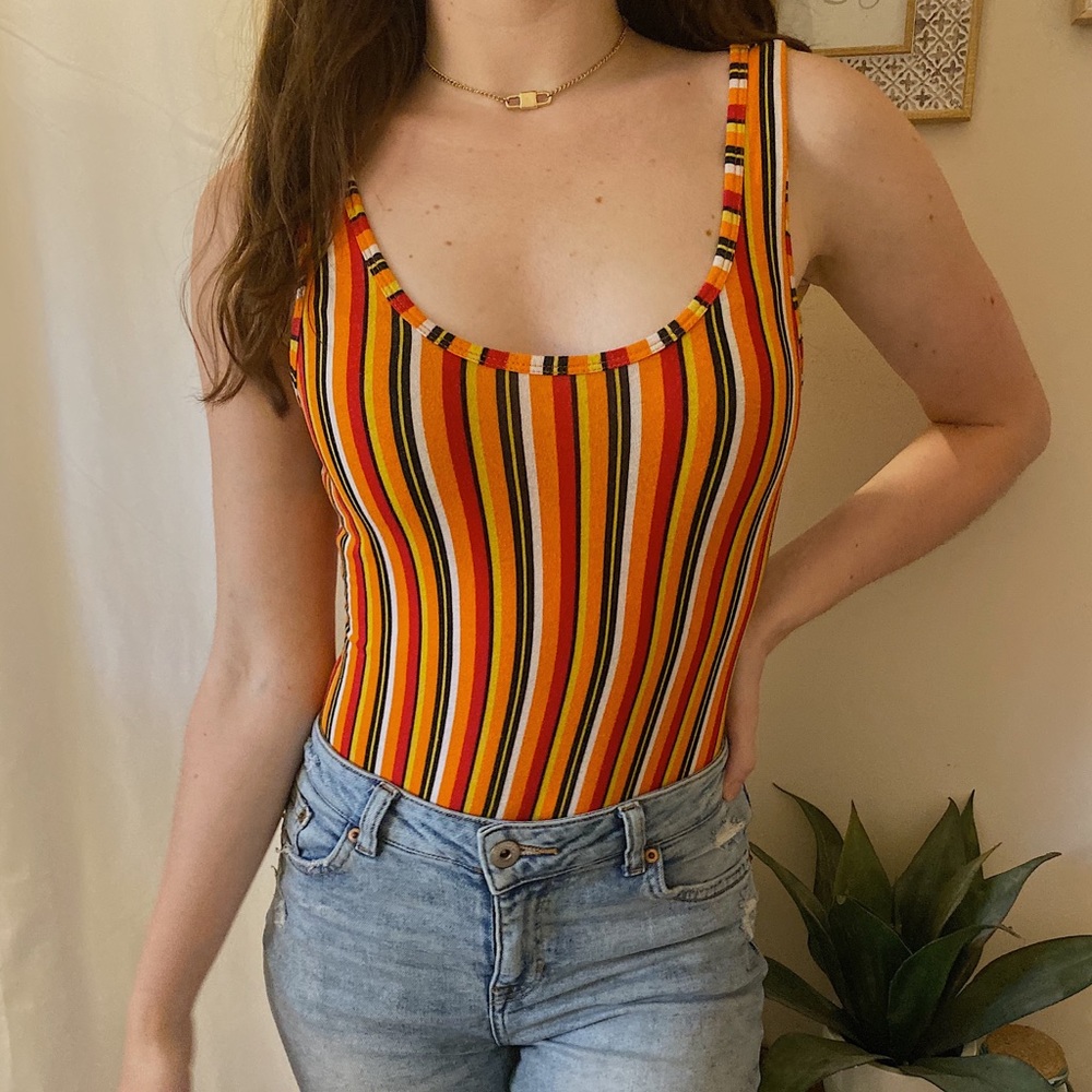 Striped bodysuit